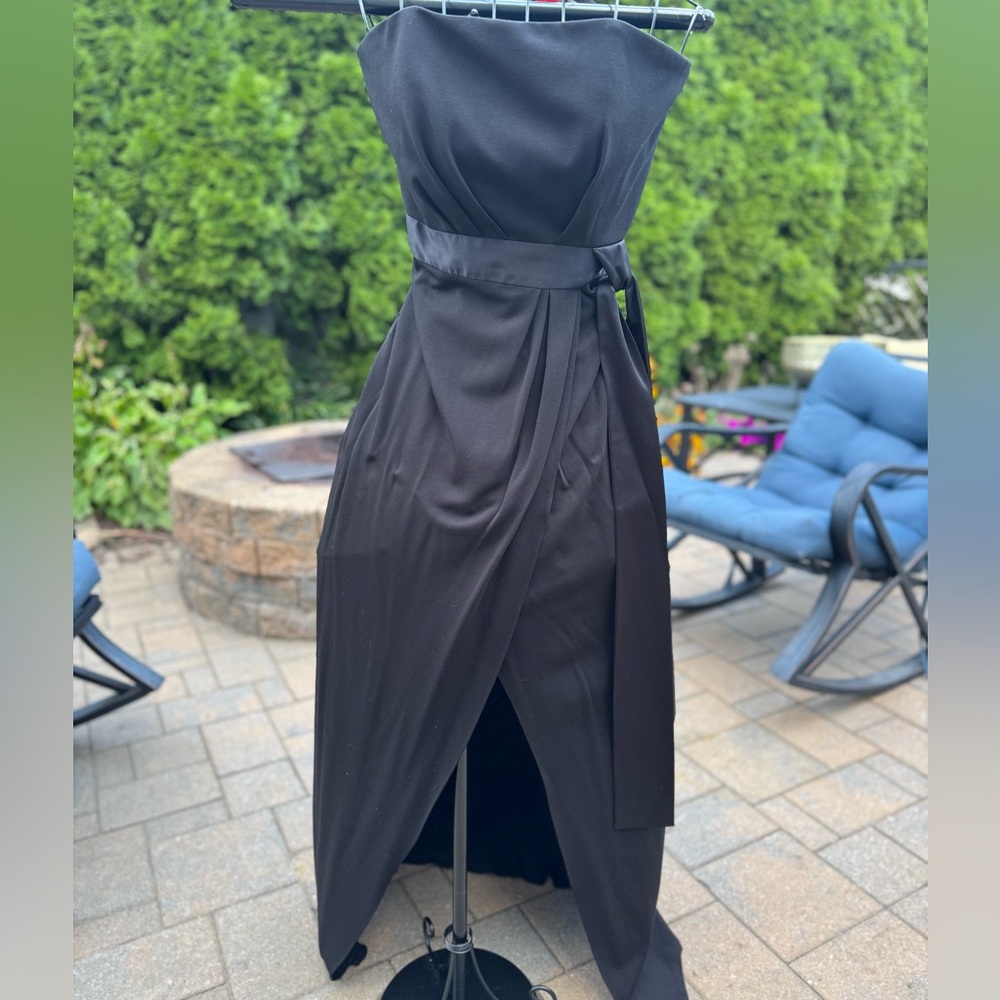 Halston Heritage Black Asymmetrical Dress